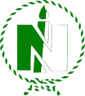 Remove the background from this logo image, keeping only the green circular rope border with the N and candle flame inside.